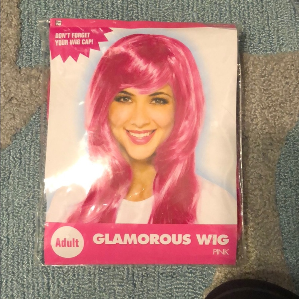 Glamorous Wig adult size color Pink